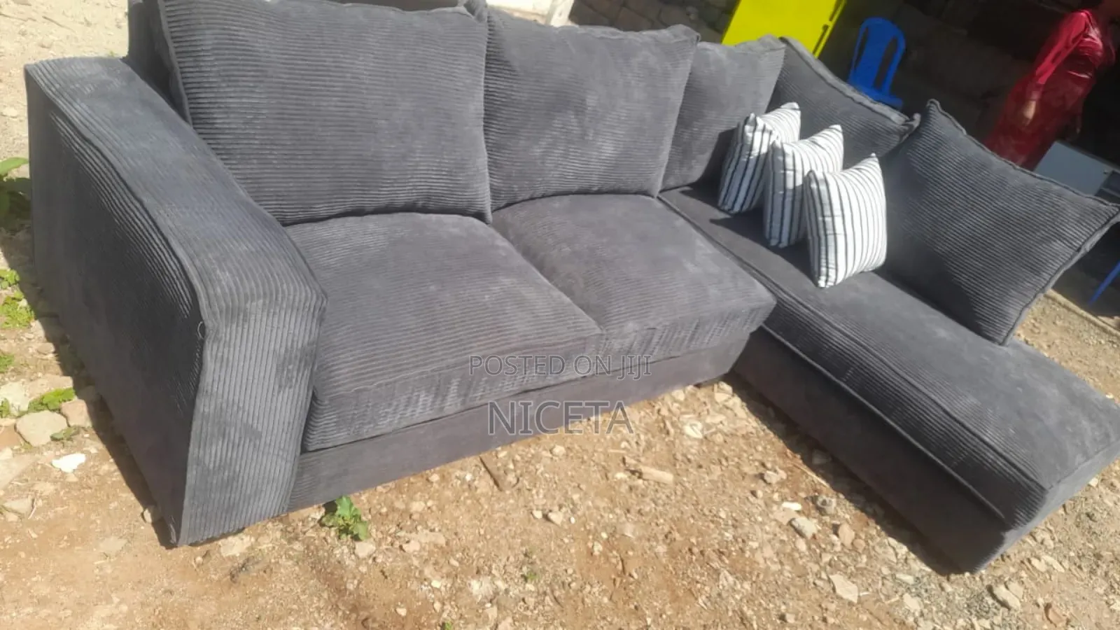 L Seat Sofa Fiber Cushions