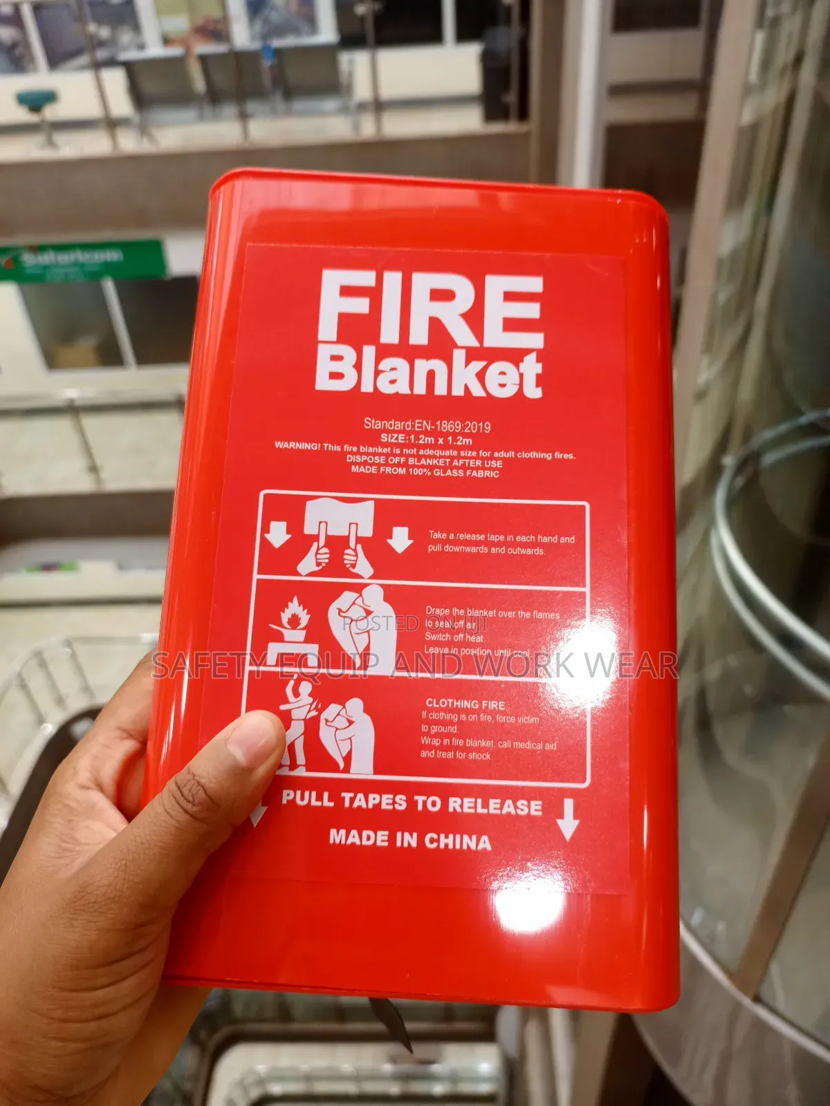 Fire Blankets With A Dust Proof Cover.