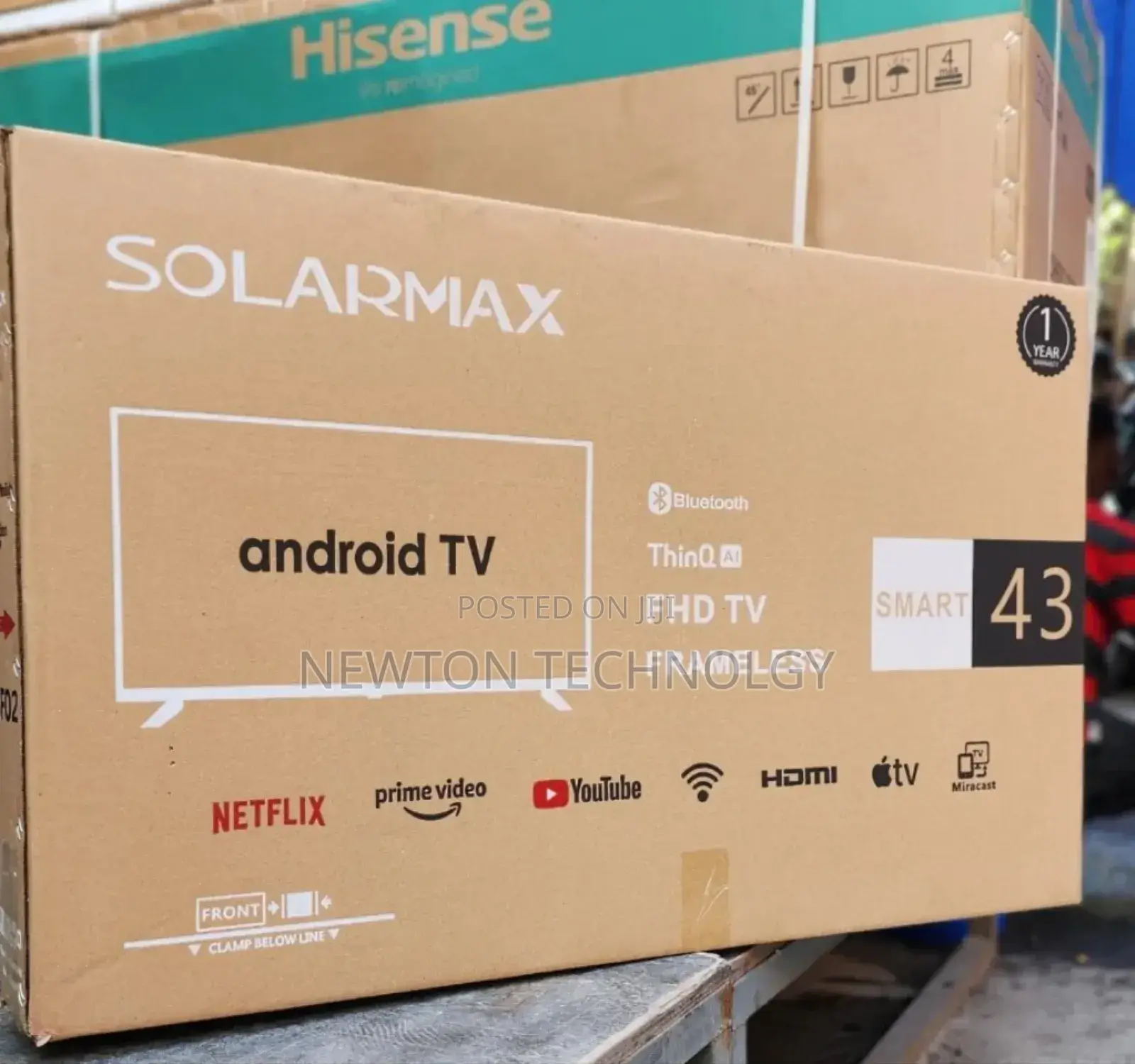 Brand New Solarmax 43" Smart Tv