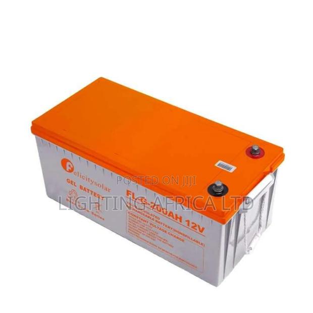 Felicity 200ah/10hrs Gel Heavy Duty Battery . Solar/Backup - main view