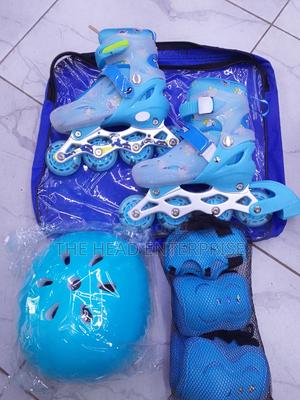 Brandnew Kids Rubber Wheels Skates With Flashing Lights - thumbnail 2