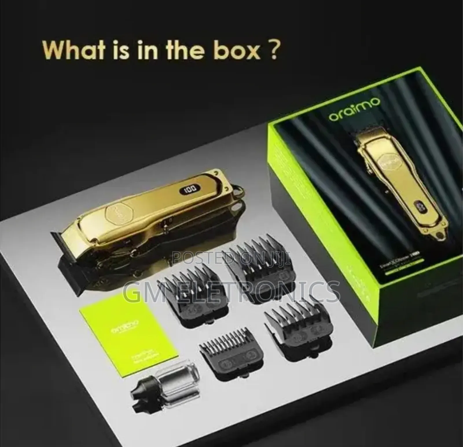 New Oraimo Smart Clipper 2 Gold Professional Hair Clipper.
