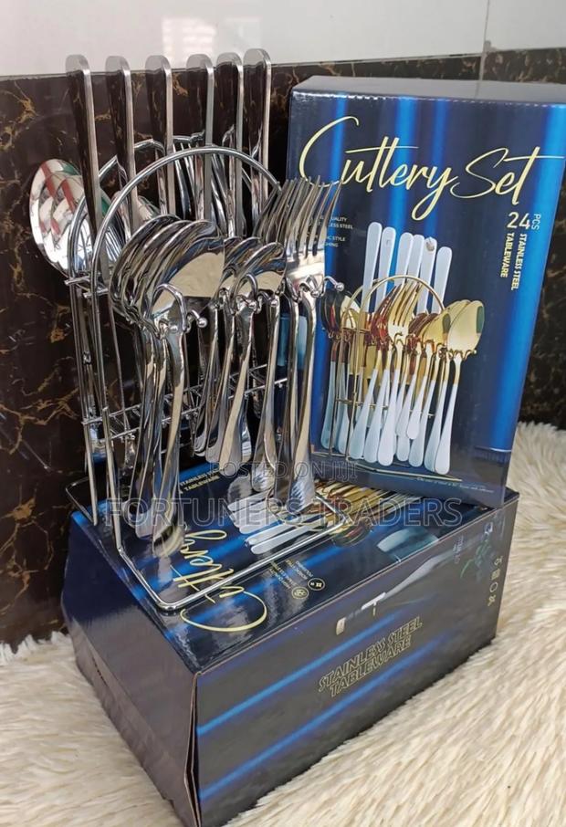 24pcs Stainless Steel Cutlery Set - main view