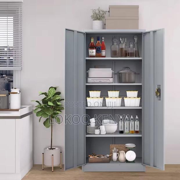 Office Cabinet : Full- 2 Door Silver Office Storage Cabinet - thumbnail 5
