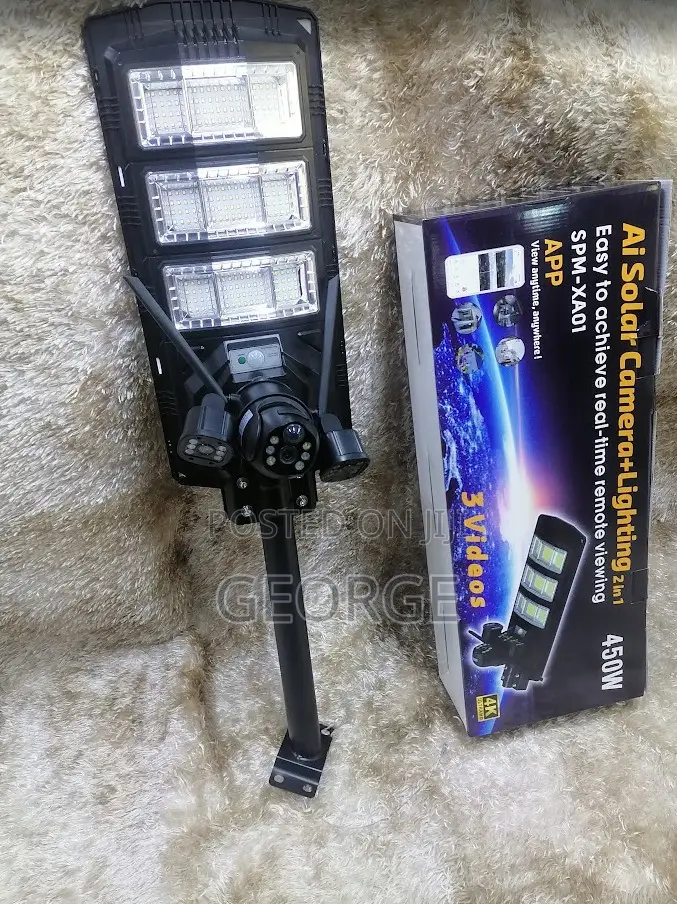 3lens 4g CCTV Camera + 450 Solar Security Streetlight