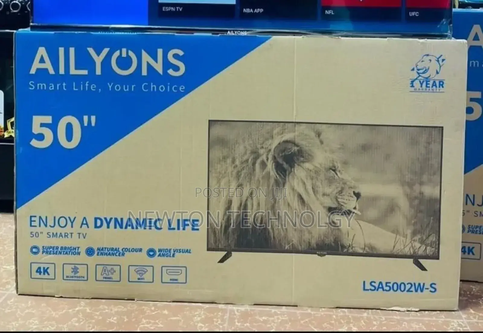 Ailyons 50" Smart Tv With Bluetooth