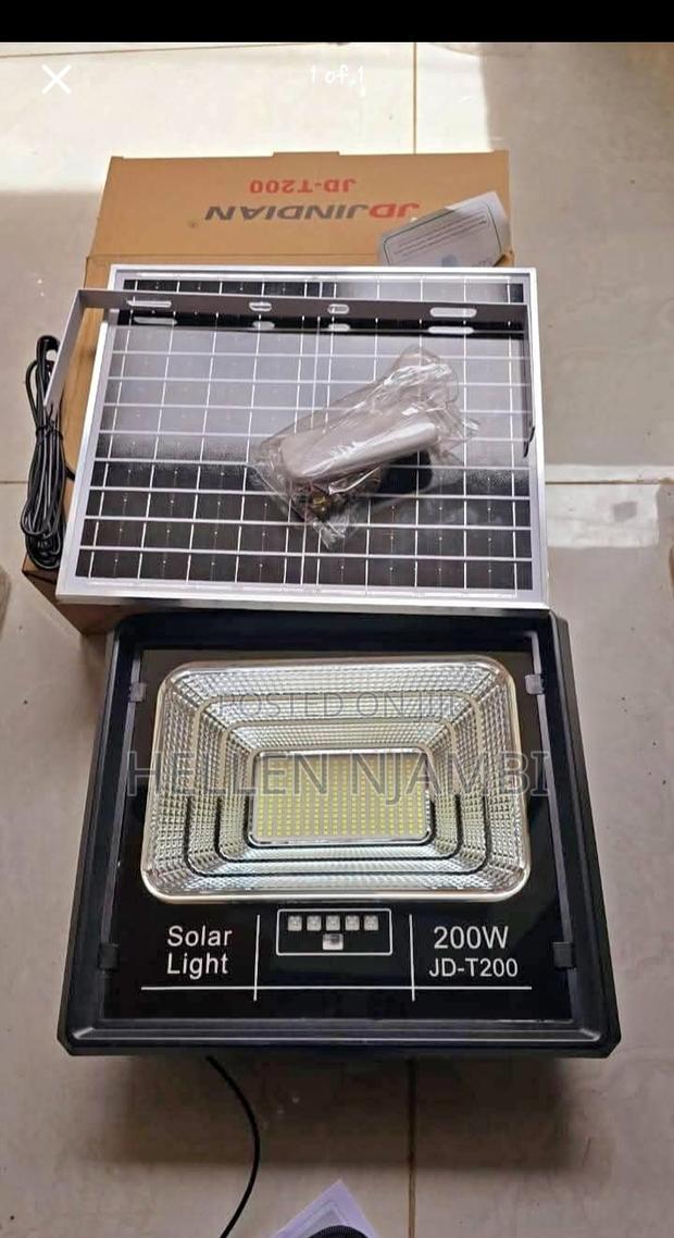 Gdtimes 200watts Solar Flood Light - Comes With Solar Panel - main view