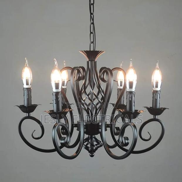 Retro Industrial Style Multi Lights Ceiling Lamp - thumbnail 2