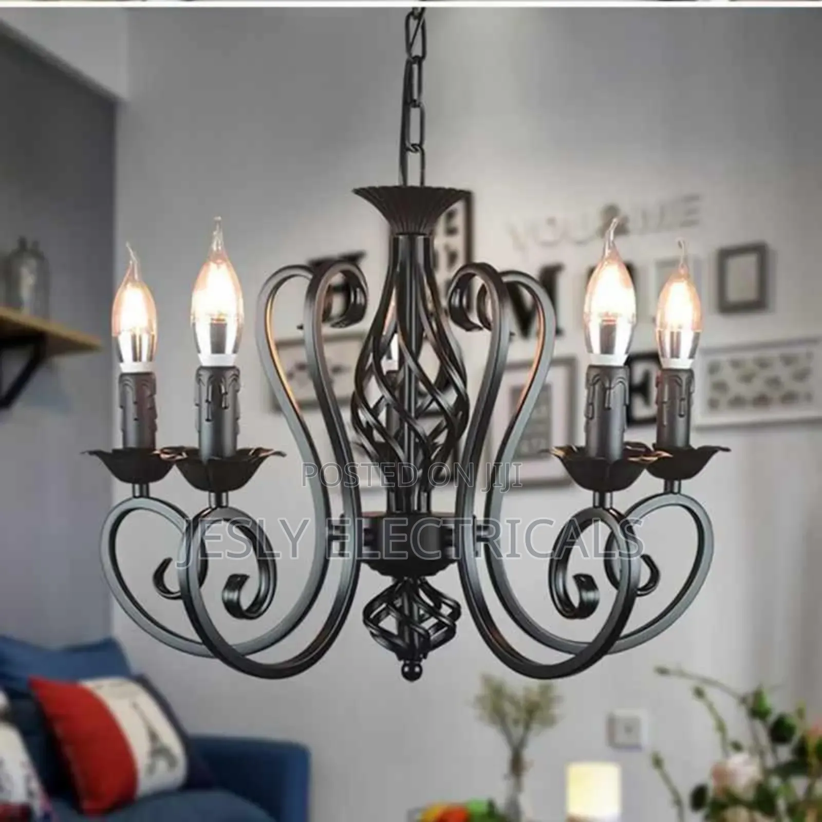 Retro Industrial Style Multi Lights Ceiling Lamp