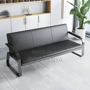 Office Sofa ;5-Seater Leather Reception Sofa