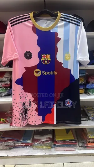 Football Jersey With Messi Custom Name.
