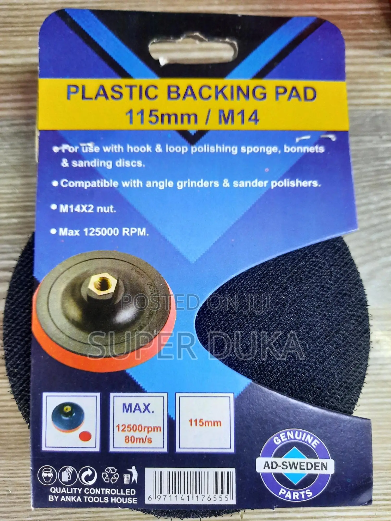 Ad-sweden 115mm Plastic Backing Pad,M14