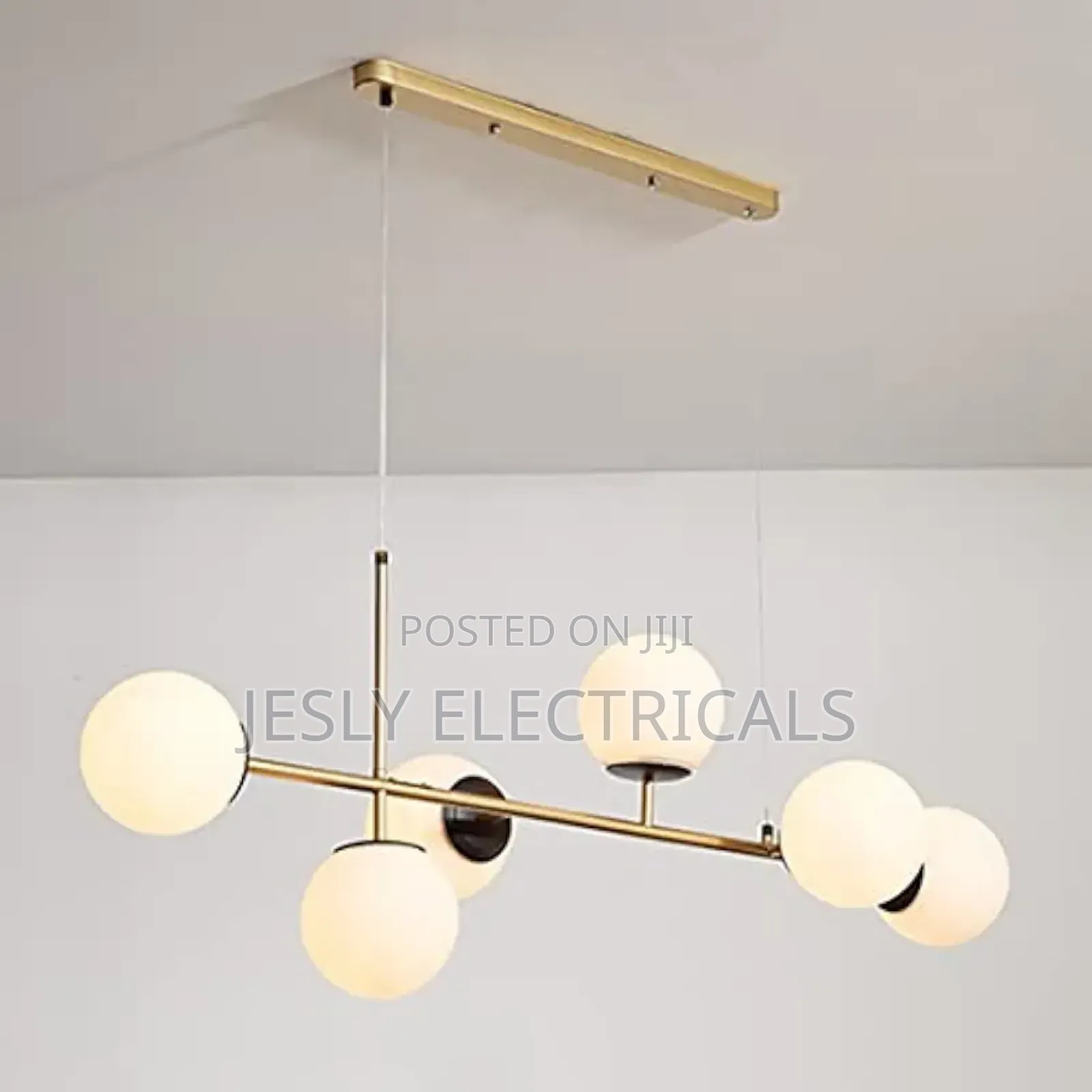 Sstanglu Modern Glass Globe Chandelier Lighting 6-Light