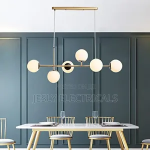 Sstanglu Modern Glass Globe Chandelier Lighting 6-Light