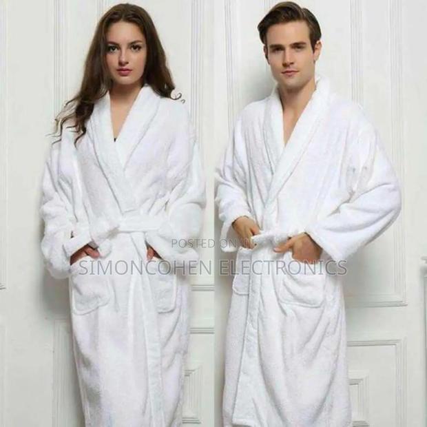 White Cotton Bathrobes - main view