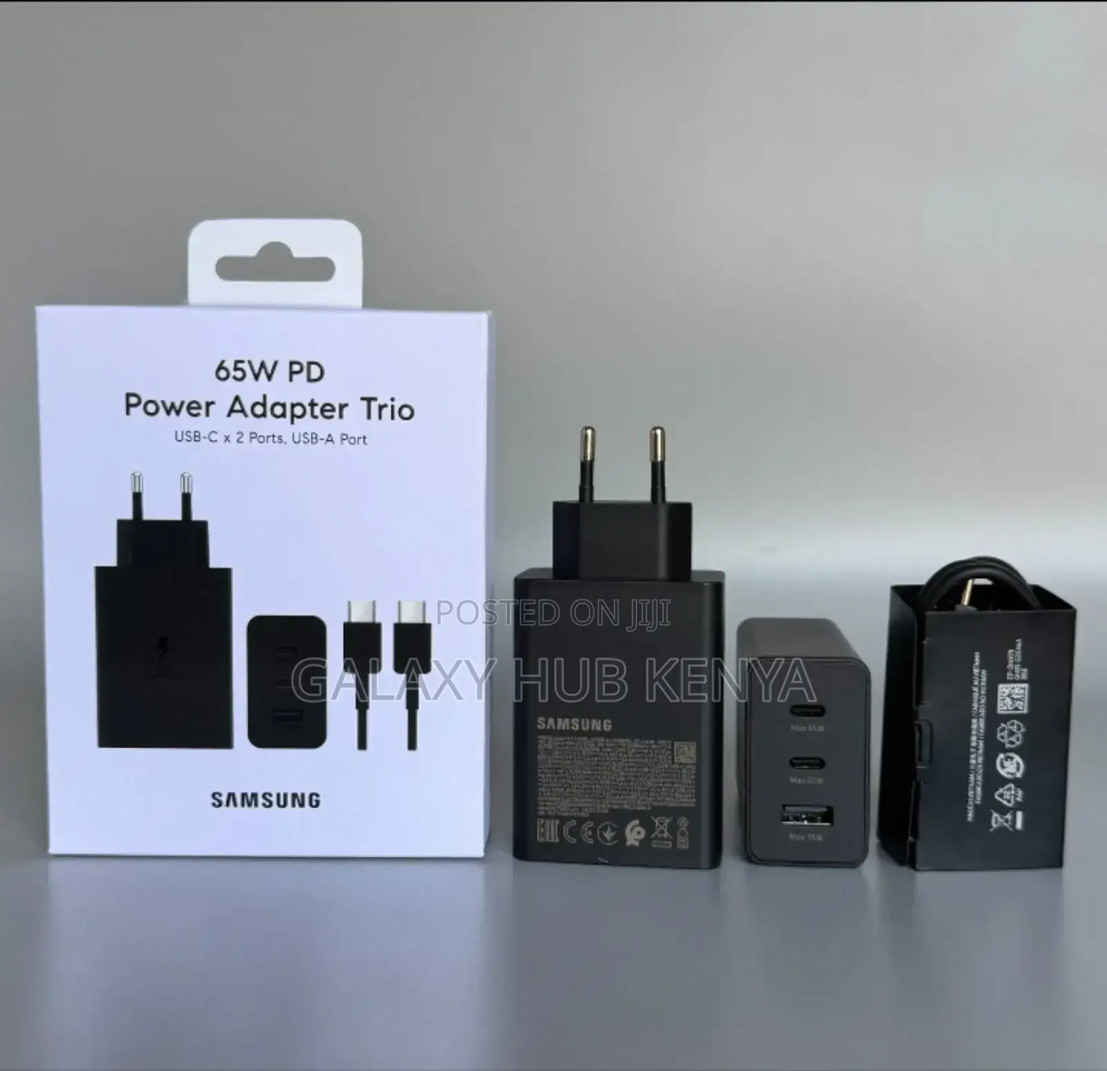 Samsung 65w Pd Power Adapter Trio With 2xusb-C and 1xusb-A