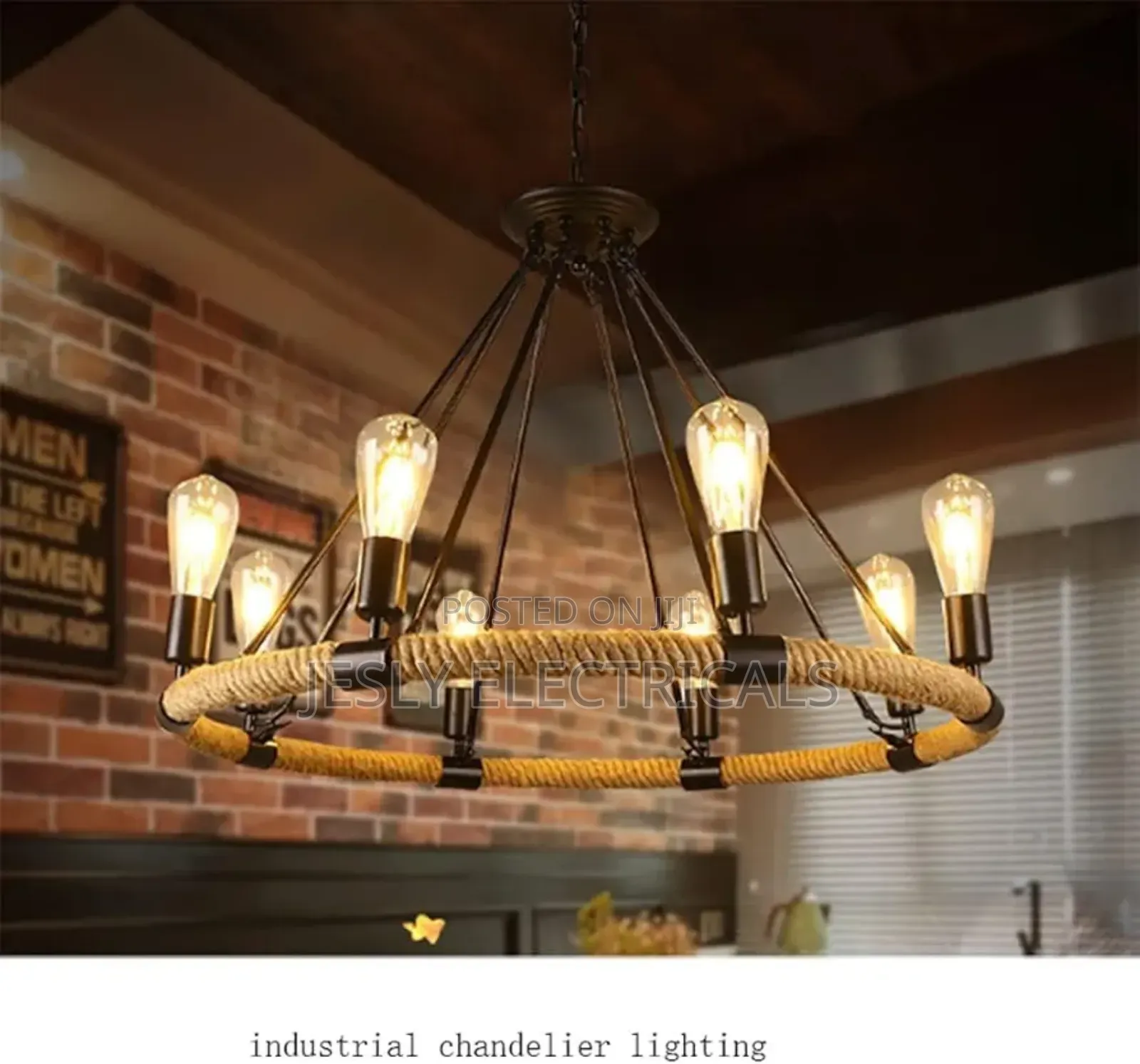 Industrial Black Chandelier Lighting Fixture