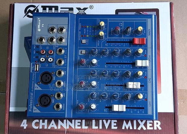 4 Channel Max Studio Recording Live Mixer - main view