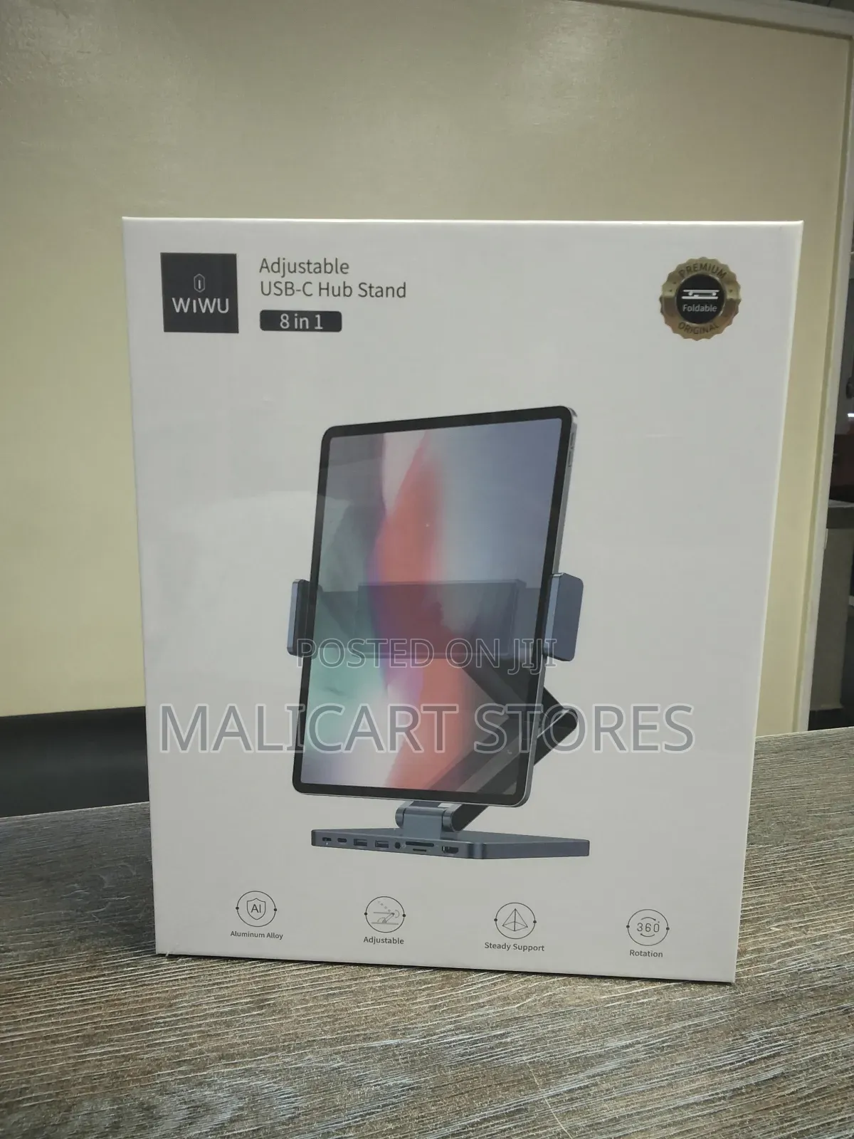 Wiwu Adjustable Usb-C Hub Tablet Stand (8 in 1)