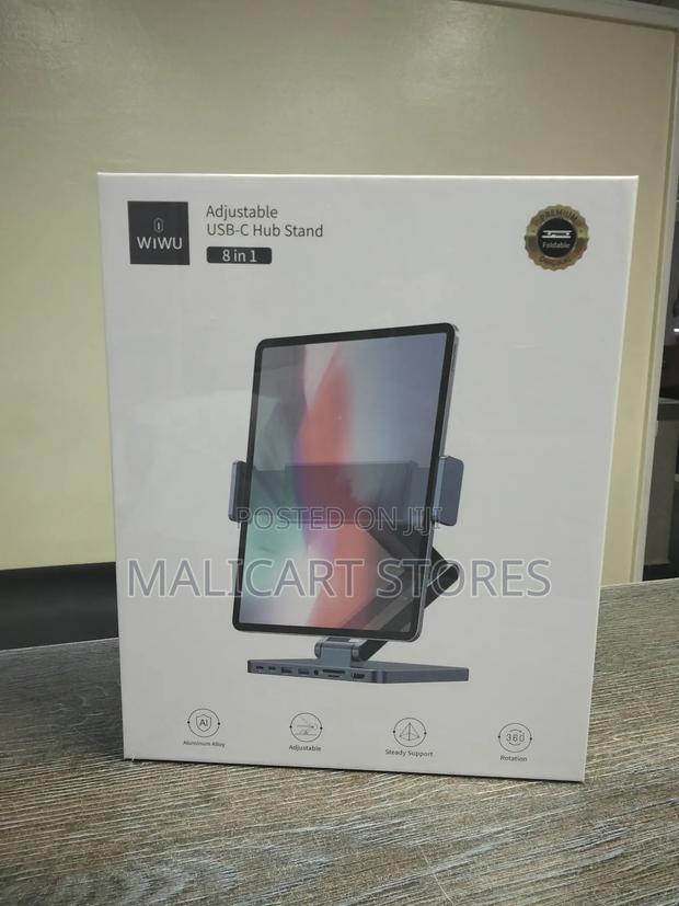 Wiwu Adjustable Usb-C Hub Tablet Stand (8 in 1)