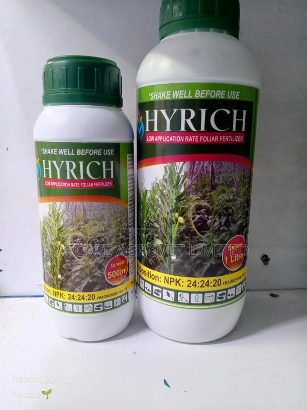 Hyrich Foliar Fertilizer 24:24:20 + Te 500ml, 1litre - main view