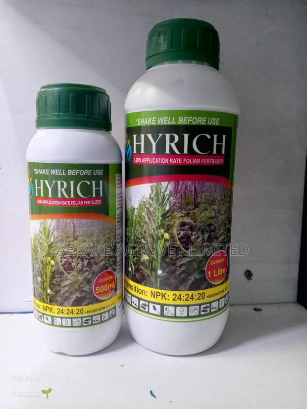 Hyrich Foliar Fertilizer 24:24:20 + Te 500ml, 1litre - thumbnail 2