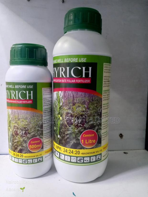 Hyrich Foliar Fertilizer 24:24:20 + Te 500ml, 1litre - thumbnail 7