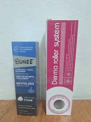 Bunee Hairregrowth(5%Minoxidil+Biotin)+Free0.5mm Dermaroller