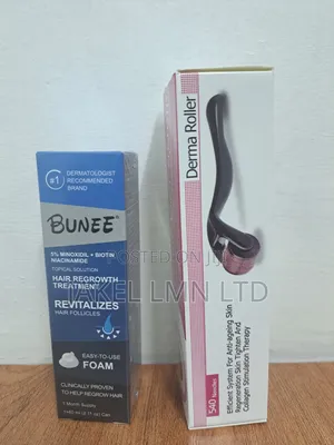 Bunee Hairregrowth(5%Minoxidil+Biotin)+Free0.5mm Dermaroller