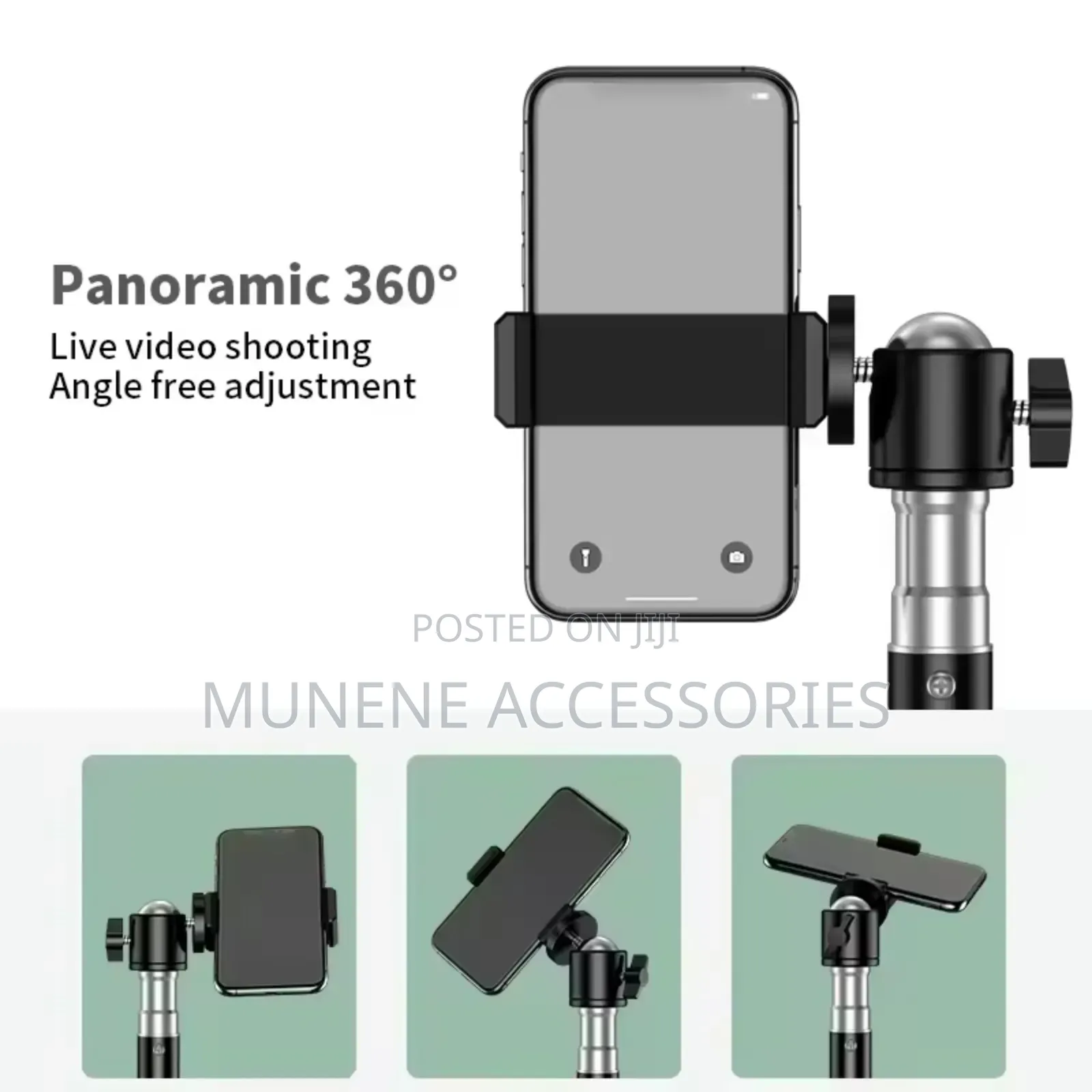 Foldable Mobilephone Holder Stand 2m Tripod Camera Ringlight