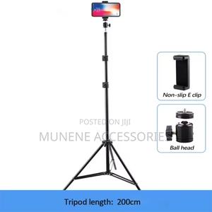 Foldable Mobilephone Holder Stand 2m Tripod Camera Ringlight - main view