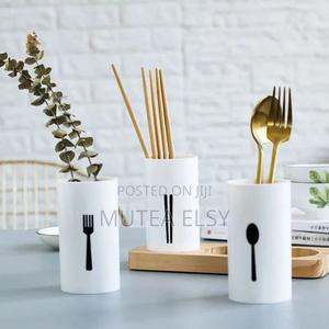3 Pcs Cutlery Organizer With Oak Base. - thumbnail 2