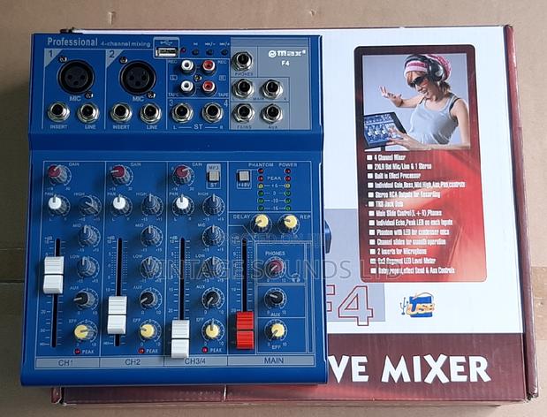 Max 4 Channel Studio Recording Live Mixer - main view