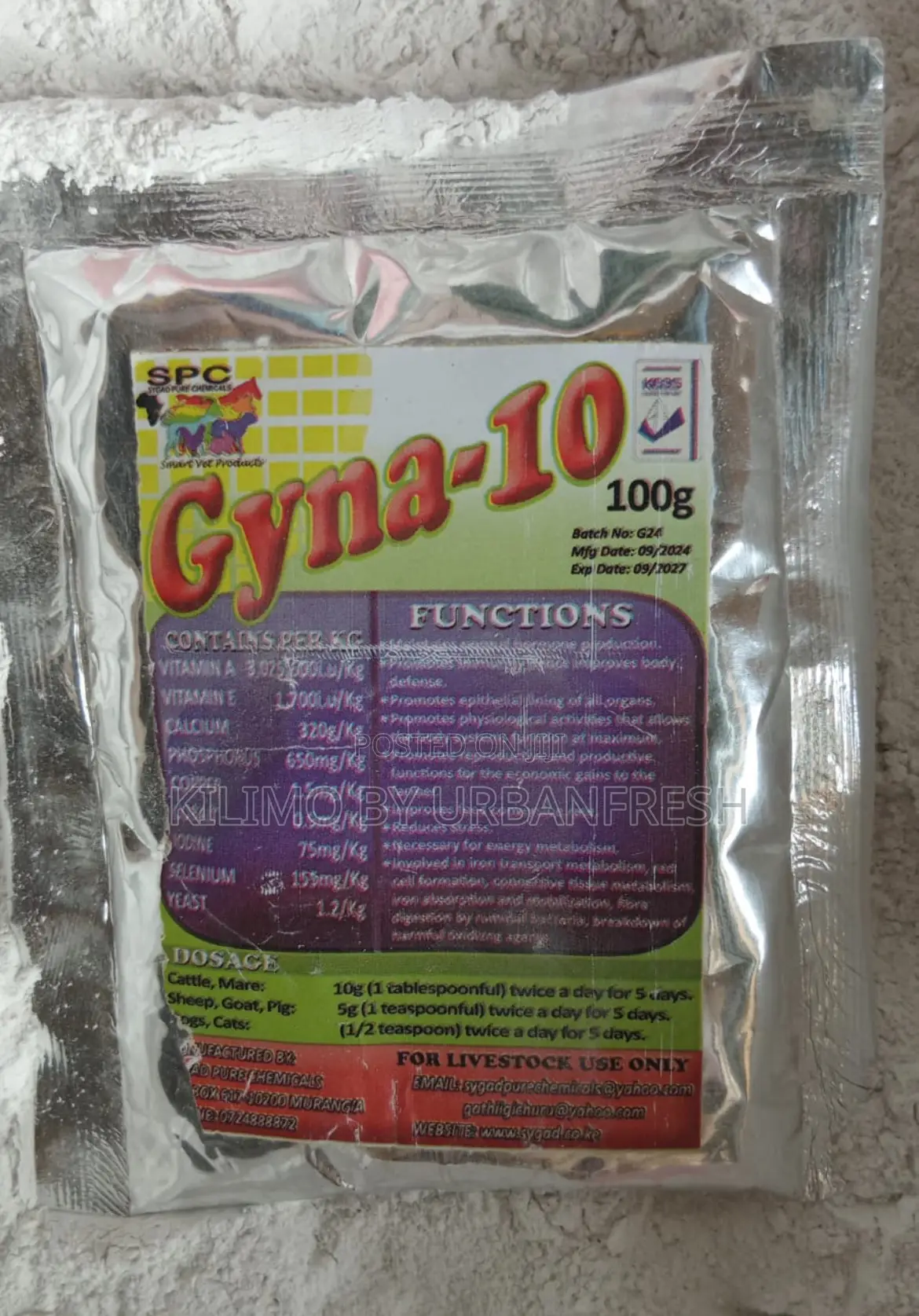 Gyna 10 Hormone Booster for All Livestock Heat Inducer 100g.