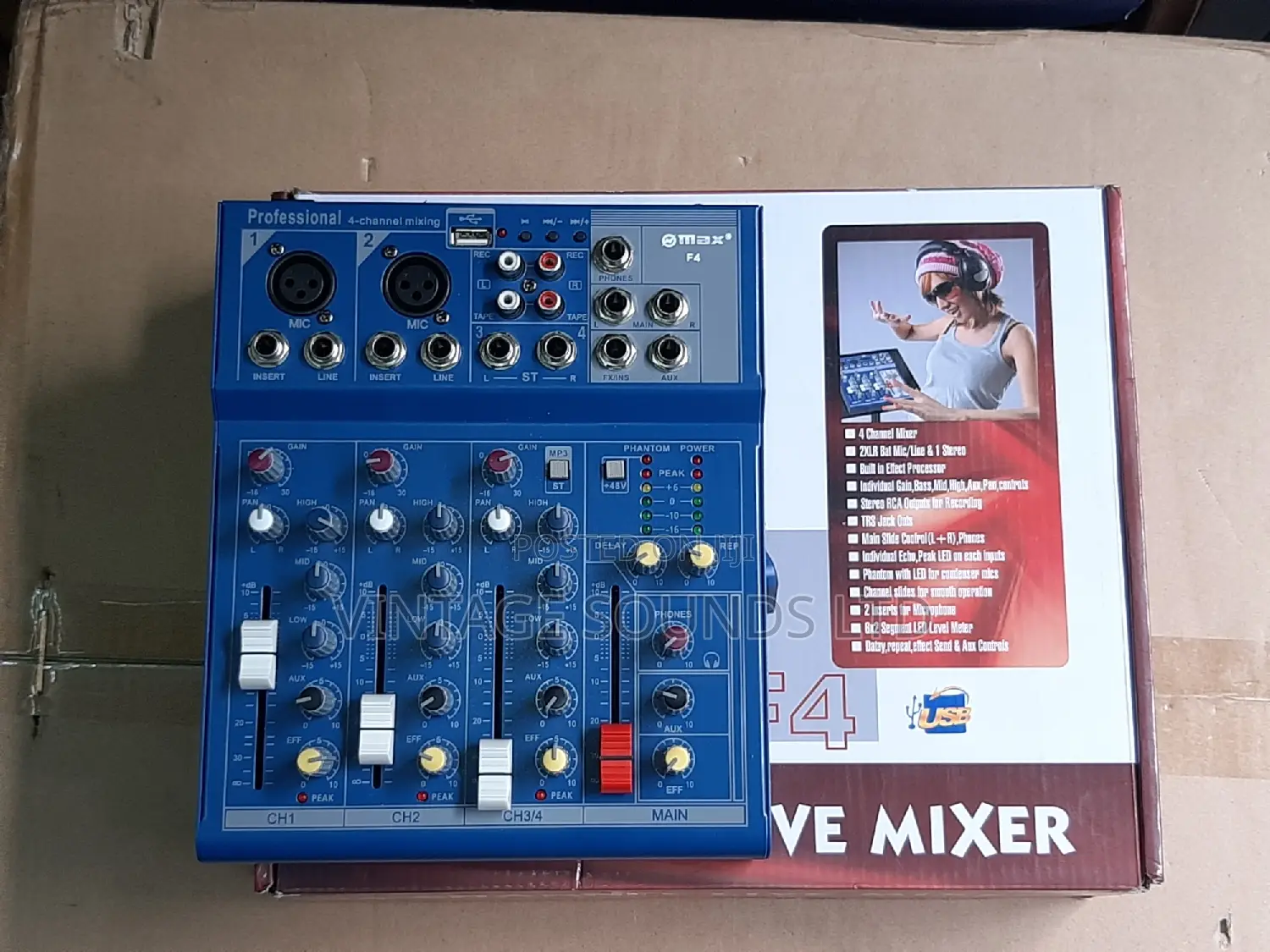 Max 4 Channel Studio Recording Live Mixer