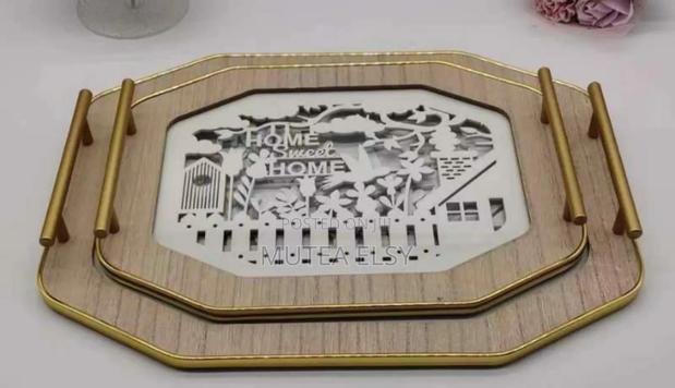 Nordic Decorative Rectangular 2 Pcs Trays - main view