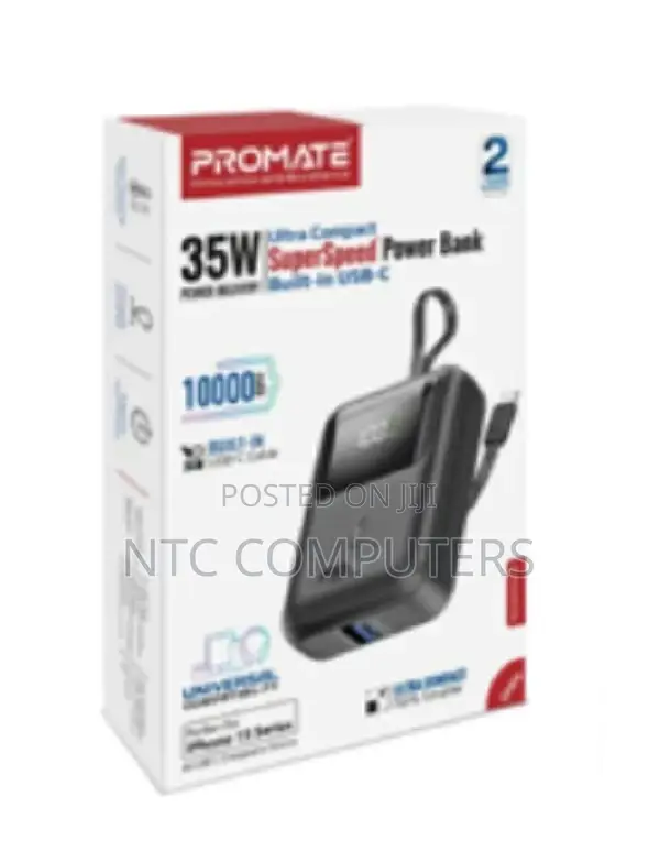 Promate 10000mah Ultra Compact 35w Superspeed Power Bank Wi