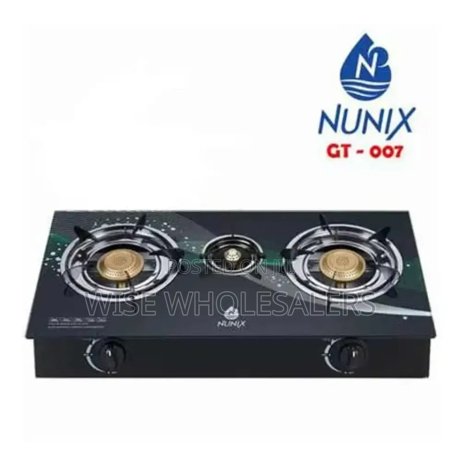 Nunix 3 Burner Infra-red Glass Tampered Table Top Burner