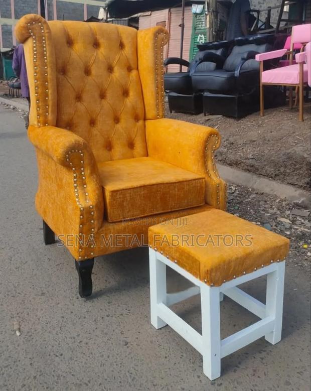 King-Size Chair With a Footrest Stool. - main view