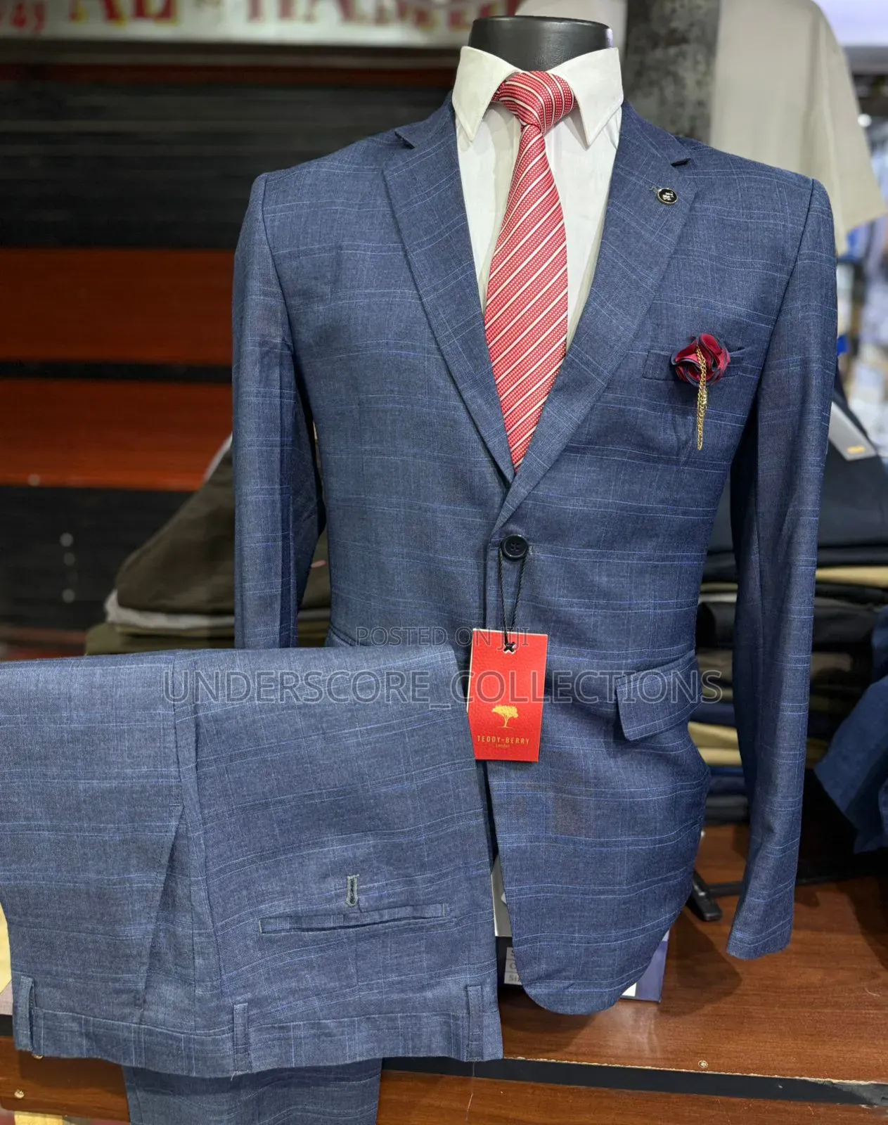 Executive Men Checked Suits