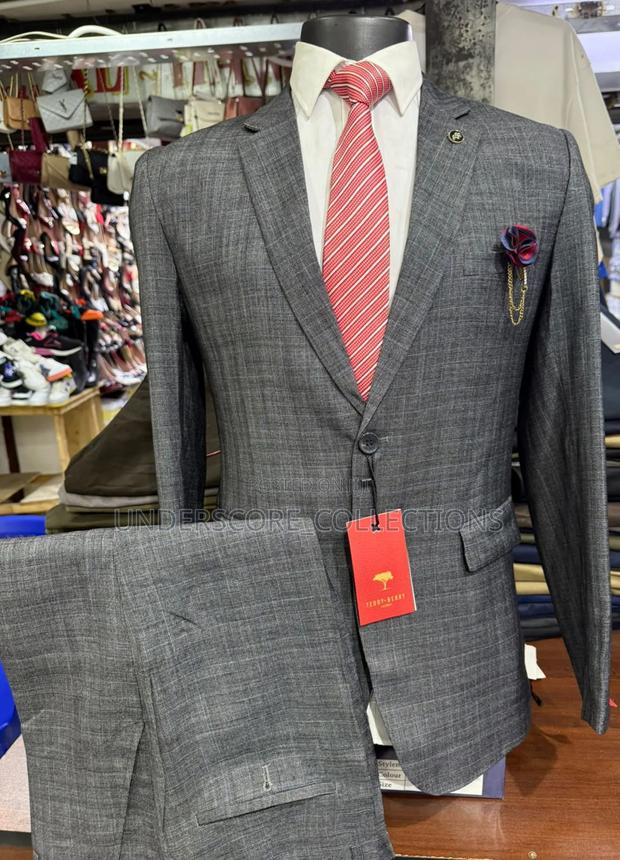 Elegant Men Checked Trouser Suit - thumbnail 2