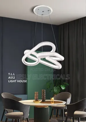 3-Ring Silver Crystal Chandeliers for Living Room
