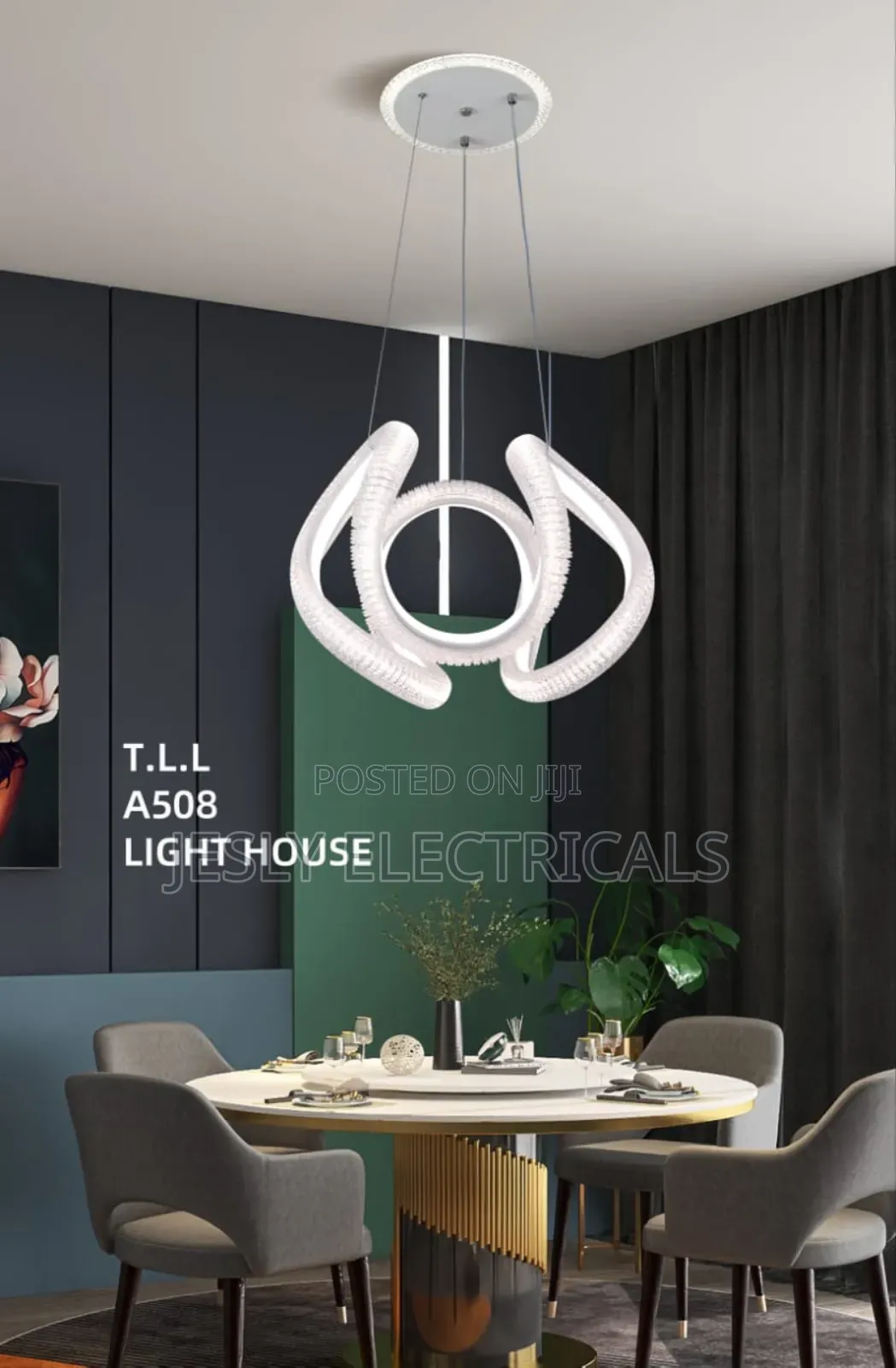 Modern 3c Crystal Chandeliers Led Rings