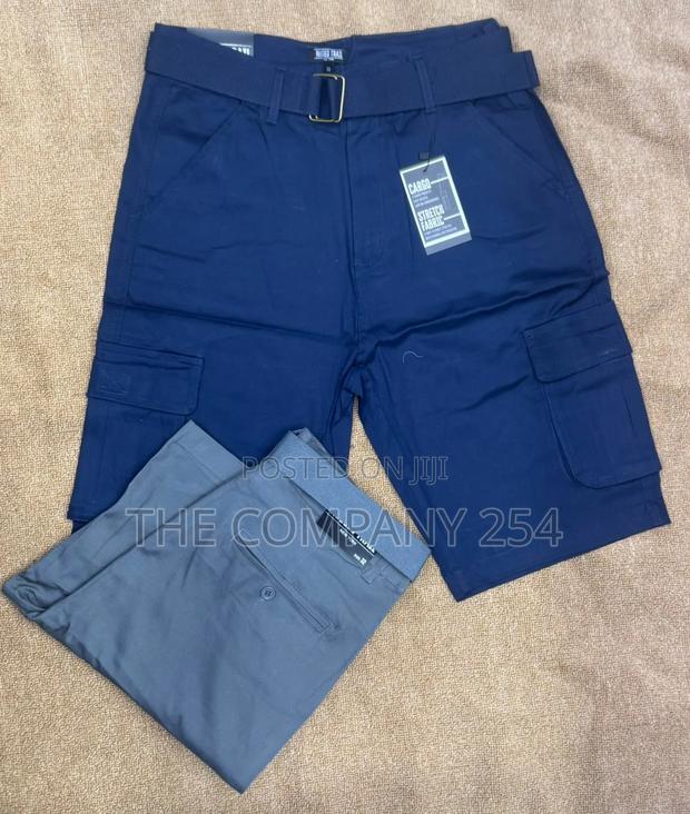 Quality Cargo Khaki Casual Plain Cargo Shorts - thumbnail 3