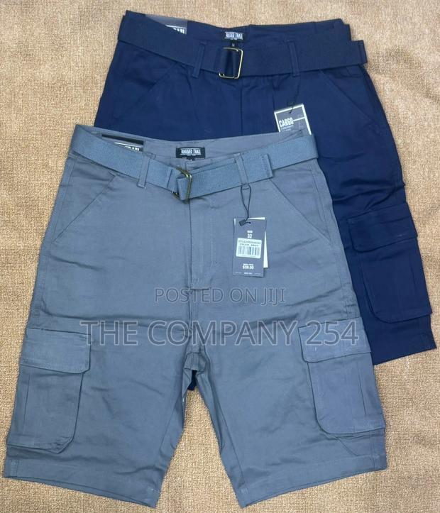 Quality Cargo Khaki Casual Plain Cargo Shorts - thumbnail 4