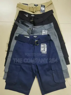 Quality Cargo Khaki Casual Plain Cargo Shorts