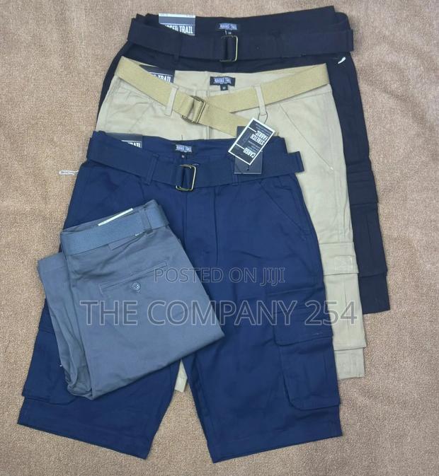 Quality Cargo Khaki Casual Plain Cargo Shorts - thumbnail 6