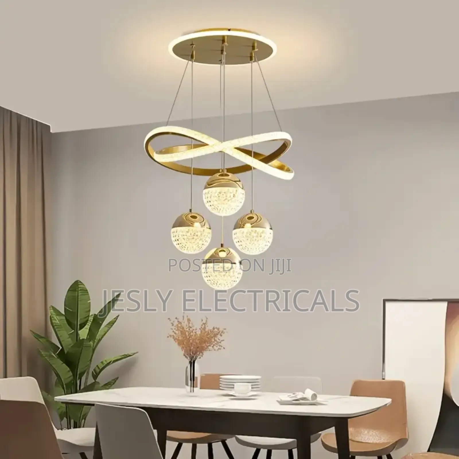 Designer Art Three Head Nordic Luxury Chandelier Light