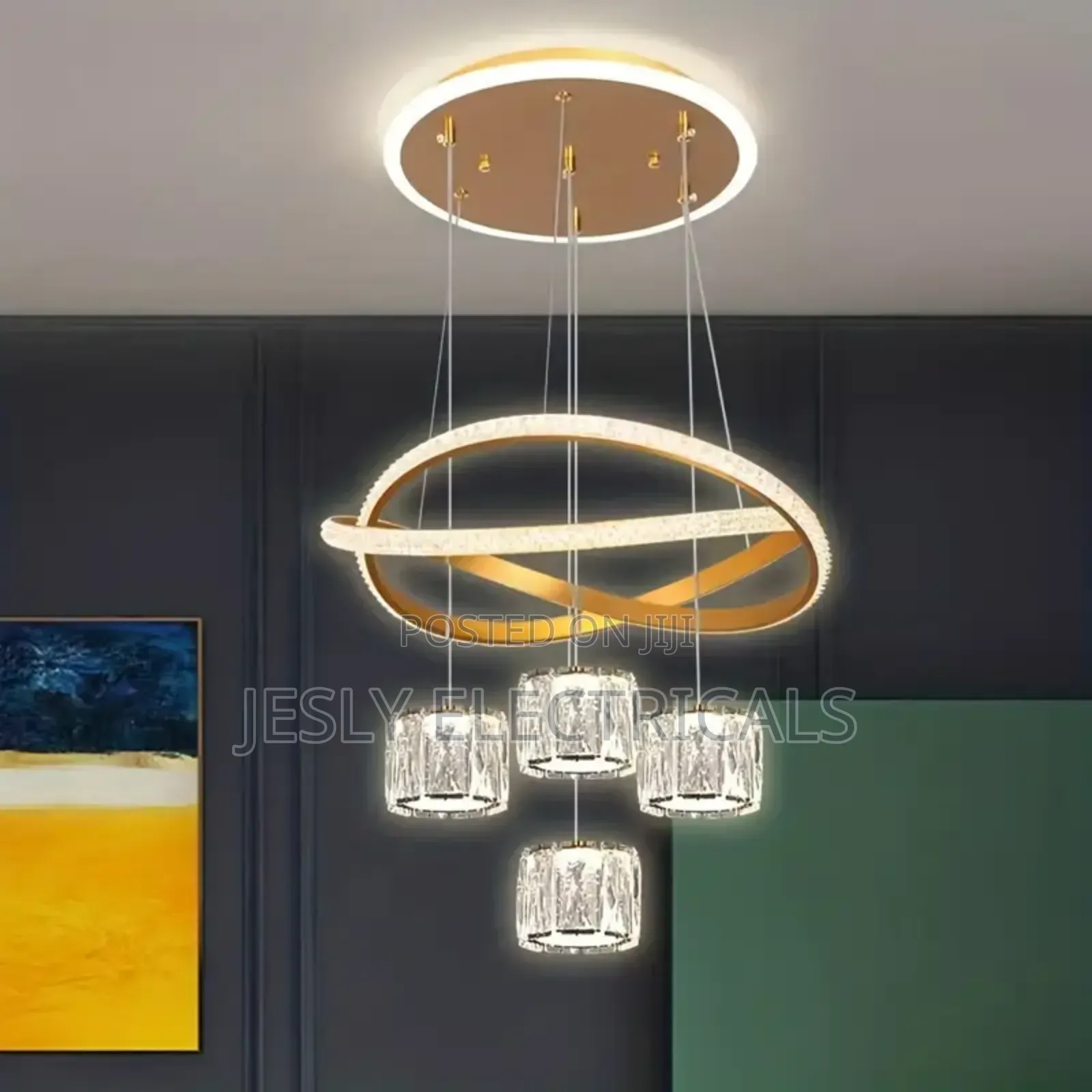 1pc Modern Dimmable Crystal Chandelier