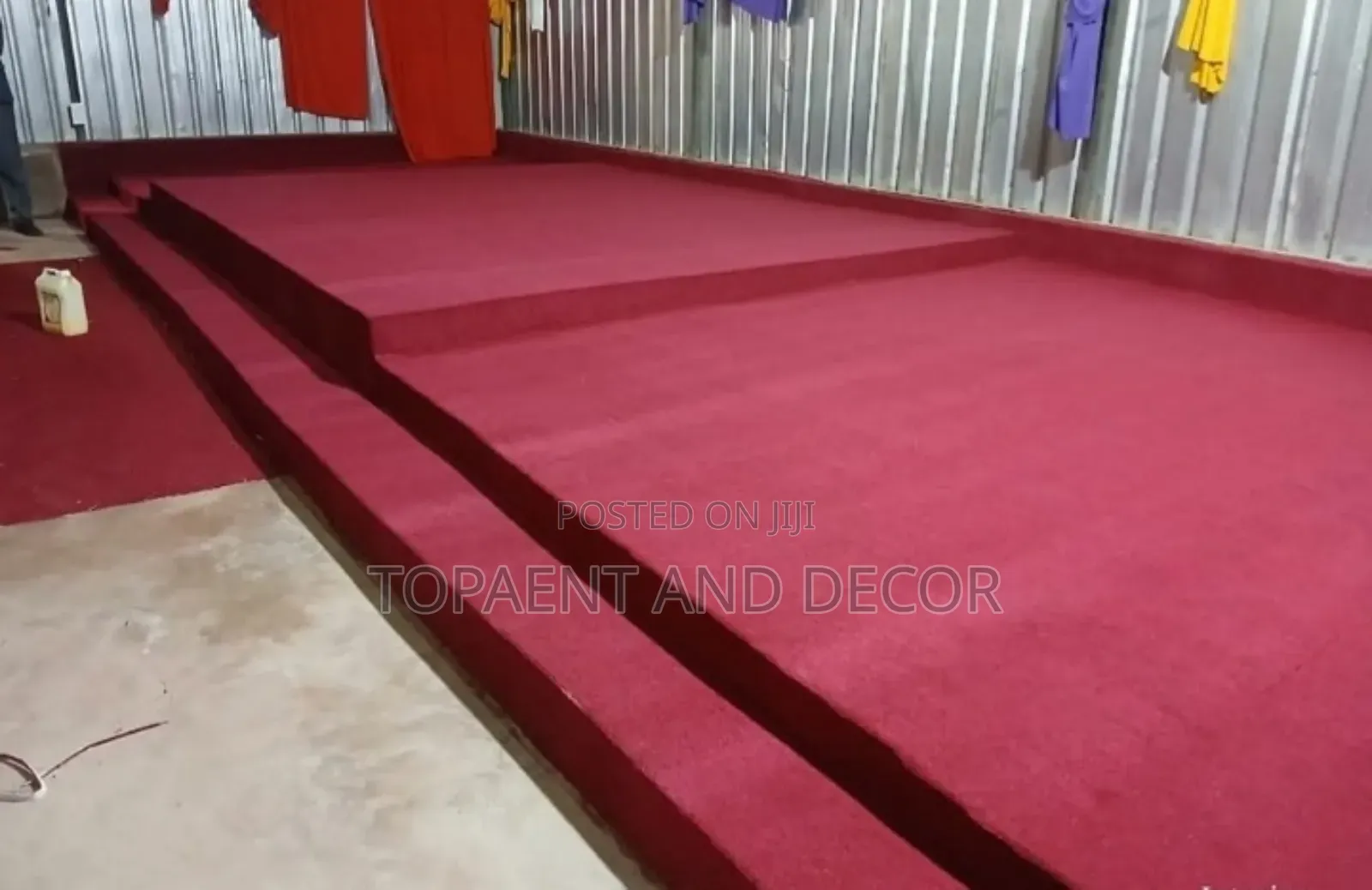 4mm Thickness Maroon Delta Wall to Wall Carpet